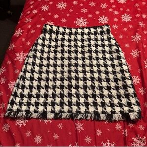 Kate Spade black-and-white Houndstooth skirt